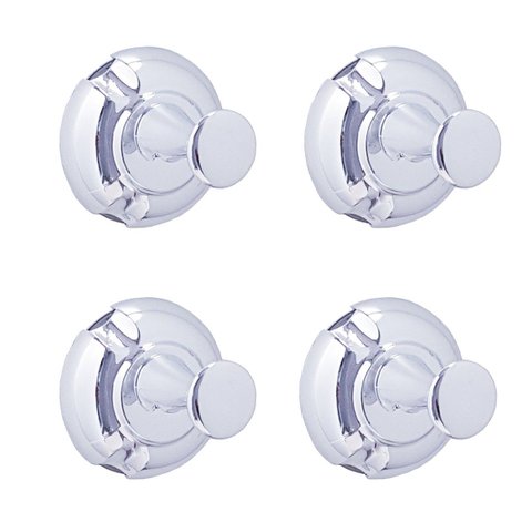 Kit 4 Suportes Cabide Porta Toalha Gancho Multiuso Ventosa