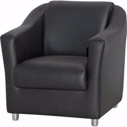 Kit 02 Poltronas Decorativa  Corino Preto Visammer Shop  Estofados - 2