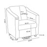 Kit 02 Poltronas Decorativa  Corino Preto Visammer Shop  Estofados - 3