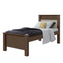 Ver imagem 1 de Cama Solteiro Athenas Imbuia/off White - Móveis Lopas