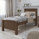 Ver imagem 2 de Cama Solteiro Athenas Imbuia/off White - Móveis Lopas