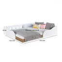 Ver imagem 3 de Cama Montessoriana Casal Memphis Branco - Art In Móveis