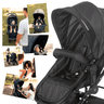 Carrinho de Bebe Galzerano Olympus com Bebe Conforto New Black - 2