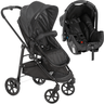Carrinho de Bebe Galzerano Olympus com Bebe Conforto New Black - 1