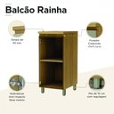 Ver imagem 3 de Balcão 1 Porta Nesher Rainha 40cm 100% MDF Nature-Greige