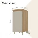 Ver imagem 2 de Balcão 1 Porta Nesher Rainha 40cm 100% MDF Nature-Greige