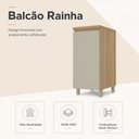 Ver imagem 5 de Balcão 1 Porta Nesher Rainha 40cm 100% MDF Nature-Greige