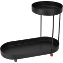 Ver imagem 1 de Suporte Decorativo Planta Cachepo para Vasos 2 Niveis Home&co Metal 27x35x17cm Preto