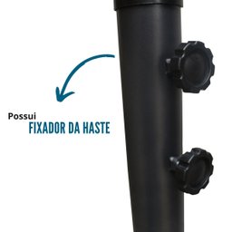 Ombrelone Sombreiro Com Manivela Retrátil 3,0m Com Capa Proteção UV Área Externa Branco Importway - 6