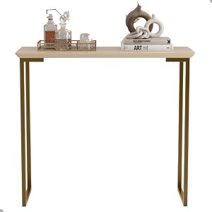 Aparador de Sala Roma Industrial:off-white e Dourado