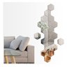 Acrilico Espelhado Hexagonal Facil Instalação 20 Peças Decor - 1