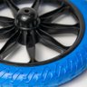 RODA ARO 12 - ARO PP / PNEU EVA - DIVERSAS CORES - ARO FLOR PRETO/PNEU AZUL - 2