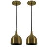 Kit 2 Luminárias Pendentes Bronze Cozinha Balcão 14 cm 1XE27 - 1