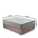 Ver imagem 2 de Base Box Baú Bipartido Casal 138x188 Suede com Colchão New 4 Estações Molas Ensacadas
