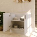 Ver imagem 4 de Balcão Planejado 2 Portas 80cm sem Tampo Marselha CabeCasa MadeiraOriginals Branco