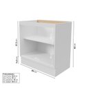 Ver imagem 3 de Balcão Planejado 2 Portas 80cm sem Tampo Marselha CabeCasa MadeiraOriginals Branco
