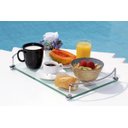 Ver imagem 1 de Bandeja para café da manhã em vidro incolor 8mm temperado 40cmx26cm Aquabox