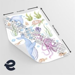 Adesivo kit infantil animais fundo do mar aquarela - 2