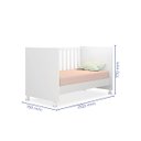 Ver imagem 4 de Berço Americano Mini Cama + Guarda-Roupa Roupeiro e Cômoda Aquarela 100% MDF Branco para Quarto