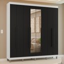 Ver imagem 1 de Guarda-Roupa Casal com Pés 8 Portas Batentes com Espelho Venus Madesa
