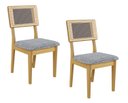 Ver imagem 3 de Kit 2 Cadeiras Estofadas Encosto Telado