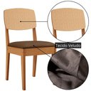 Ver imagem 5 de Mesa de Jantar Yasmin 180 Tampo Mdf Laminado Canto Copo e 6 Cadeiras Copper Premium