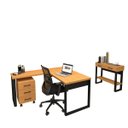 Ver imagem 2 de Kit Mesa Escritório em L com Gaveteiro + Aparador 100% Mdf