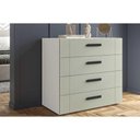 Ver imagem 1 de Cômoda de Quarto Lisboa C/ 4 Gavetas Branco/verde - Politorno