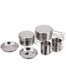 Kit Panelas em Inox Camping Cozinha Acampamento Outdoor Completo 8 Peças Panela Viagem Praia Pesca - 4
