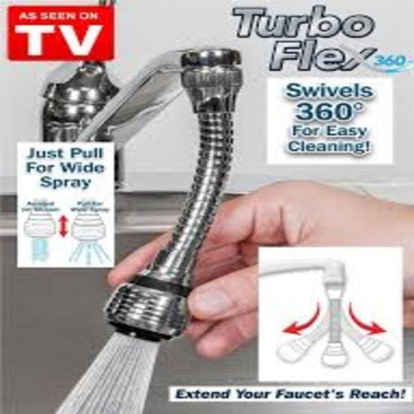Extensor Flexivel para Torneira Arejador Prolongador Turbo Flex Bica Água Cozinha Banheiro Universal - 6