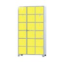 Ver imagem 1 de Armário Roupeiro De Aço 18 Portas Para Vestiário Academia Locker Amarelo