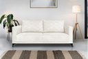 Ver imagem 2 de Sofá Viena 2 Lugares Bouclê Branco1.60m Pés em Aço para Sala Bz Home Decor