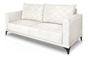 Ver imagem 4 de Sofá Viena 2 Lugares Bouclê Branco1.60m Pés em Aço para Sala Bz Home Decor