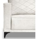 Ver imagem 5 de Sofá Viena 2 Lugares Bouclê Branco1.60m Pés em Aço para Sala Bz Home Decor