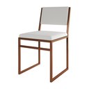 Ver imagem 3 de Kit 8 Cadeiras de Jantar Industrial Isa Assento Corino Branco Base Cobre