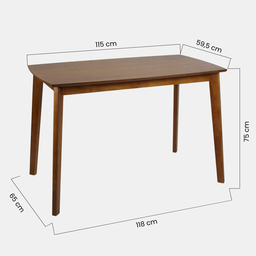 Escrivaninha para Quarto Áustria Cor Castanho - 2