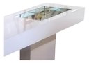 Ver imagem 3 de Aparador Sala Alto Padrão Vidro Branco e Bandeja Espelhada