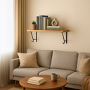Ver imagem 1 de 2 Prateleiras Suspensas 30x60cm Suporte Mão Francesa Gancho