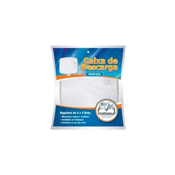 Caixa Descarga Plástica 9 Litros Branca - Metasul, Opção: Branco(a) - 2