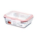 Ver imagem 1 de Potes Retangulares com Tampa Hermética Armazenamento Prático Capacidade:1050ml