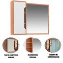 Ver imagem 2 de Espelheira para Banheiro 80 Cm com 1 Porta Amêndoa/branco