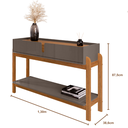 Ver imagem 7 de Aparador Buffet para Sala de Jantar e Estar Lizz 2 Gavetas e Pés Madeira Maciça Casa D