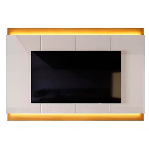 Painel para TV de até 75" 100% MDF com LED Maraco 2.0 Jequitiba/Off White
