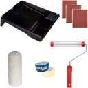 Ver imagem 1 de Rolo Pele de Carneiro 23cm + Suporte 23cm + Bandeja 2,7l + 3 Lixas Grão 120 +fita Crepe 48mmx50m + 3