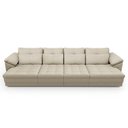Ver imagem 5 de Sofá Retrátil 4 Lugares para Sala 379cm Dijon Couro Creme S07 - Mpozenato