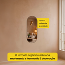Ver imagem 4 de Espelho Decorativo Orgânico Design Moderno Cápsula sem Moldura Lapidado 80x35 Brinovar