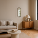 Ver imagem 3 de Espelho Decorativo Orgânico Design Moderno Cápsula sem Moldura Lapidado 80x35 Brinovar