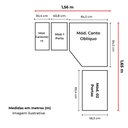 Ver imagem 5 de Guarda-Roupa de Canto Modulado MDF 321cm Safira 4 Portas 3 Gavetas Una Mobília