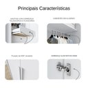 Ver imagem 6 de Guarda-Roupa de Canto Modulado MDF 321cm Safira 4 Portas 3 Gavetas Una Mobília