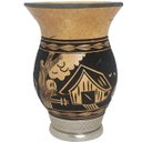 Ver imagem 6 de Cuia de Chimarrão Artesanal Cuia de Porongo Natural com Pé Desenho Gaúcho Tchê